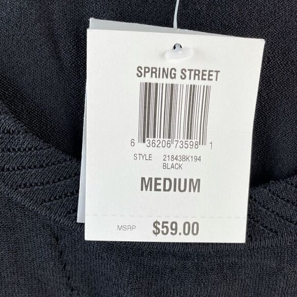 NWT Alfani Black Short Sleeve Blouse Top Size M - Picture 8 of 8